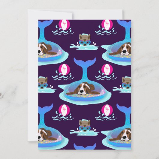 Invitation Jours De Chiens D'Été (Dos)