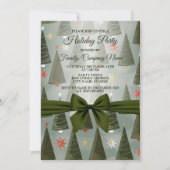 Invitation Jours fériés de Noël Tree Green Bow (Devant)