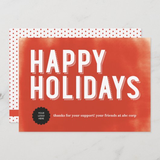 Invitation Jours fériés peints Red Flat (Devant / Derrière)