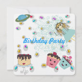 Invitation Jours magiques Anime Fête Anniversaire (Dos)