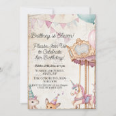 Invitation Jovely Journal Page w Animaux 11e fête d'anniversa (Devant)