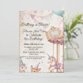 Invitation Jovely Journal Page w Animaux 11e fête d'anniversa (Debout devant)