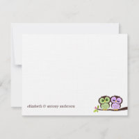 Jovely Owls Custom Flat Merci Notes