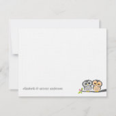 Invitation Jovely Owls Custom Flat Merci Notes (Devant)
