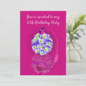 Invitation Jovely Pansy Atomizer fête d'anniversaire (Debout devant)