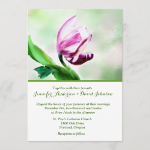 Invitation Jovely Tulip Aquarelle personnalisée Mariage Invit