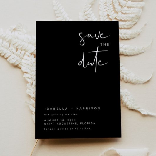 Invitation JOVI - Black White Modern Minimalist Enregistrer l