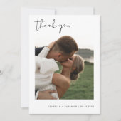 Invitation JOVI Edgy Black Mariage photo moderne Merci (Devant)