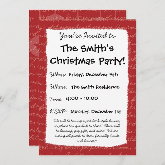 Invitation "Joy" (Devant / Derrière)