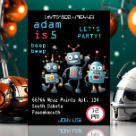 Invitation Joy Girl Équipe Cool Funny Crazy Robot 2e annivers<br><div class="desc">Célébrez une fête d'anniversaire joyeuse et cool avec notre "Joy Girl Cool Team Funny Crazy Robot 2nd Birthday Invitation!" Ce design ludique présente des robots drôles et fous, préparant le terrain pour une fête énergique et divertissante. Que vous aimiez les robots ou que vous organisiez une fête fantaisiste, cette invitation...</div>