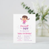 Invitation Joy Girls Birthday Party (Debout devant)