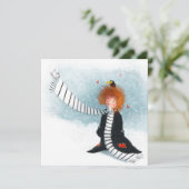 Invitation Joy in the Snow – Whimsical Winter Girl (Debout devant)