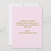 Invitation Joy Peace and Love Christmas Tree Card (Dos)