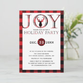 Invitation Joy Plaid Fête de vacances (Debout devant)