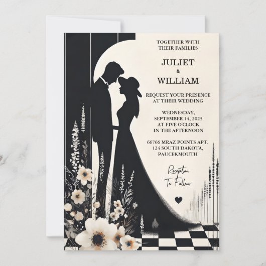 Invitation Joy Retro Boho Studio Creative Illustrated Mariage (Devant)