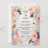 Invitation Joy Stars Glam Bright Pastel Ombre Mariage de Part (Devant)