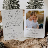 Invitation Joy To The World Christian Photo Holiday Card
