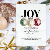 Invitation Joy To The World Holiday Card