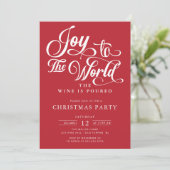 Invitation Joy To The World Holiday Cocktail Party (Debout devant)