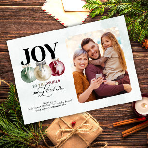 Invitation Joy To The World Photo Holiday Card