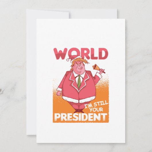 Invitation Joy To The World Trump Santa Claus (Devant)