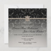 Invitation Joyau à l'apparence argentée Bling Octagonal Diamo (Dos)