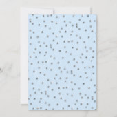 Invitation Joyau classique Blue Parties scintillant Baby show (Dos)