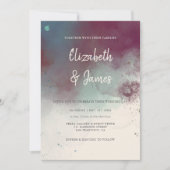 Invitation Joyau d'aquarelle moderne tons Boho Mariage (Devant)