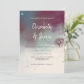 Invitation Joyau d'aquarelle moderne tons Boho Mariage (Debout devant)