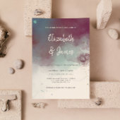 Invitation Joyau d'aquarelle moderne tons Boho Mariage