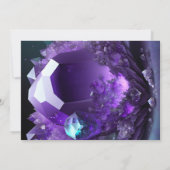 Invitation Joyau de cristal Aquarius Amethyst Février Anniver (Dos)