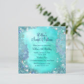 Invitation Joyau de l'océan turquoise Sweet 16 Anniversaire (Debout devant)