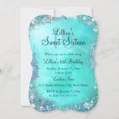 Invitation Joyau de l'océan turquoise Sweet 16 Anniversaire I (Devant)