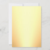 Invitation Joyau d'étincelle jaune Baptême/Invitation de bapt (Dos)