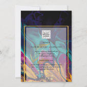 Invitation Joyau Tones MARIAGE INK Plum Purple Turquoise Mari (Dos)