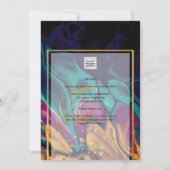 Invitation Joyau Tones MARIAGE INK Plum Purple Turquoise Mari (Dos)