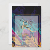 Invitation Joyau Tones MARIAGE INK Plum Purple Turquoise Mari (Devant)