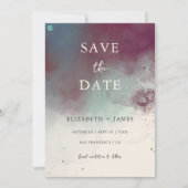 Invitation Joyaux modernes Tons Boho Mariage Enregistrer La D (Devant)