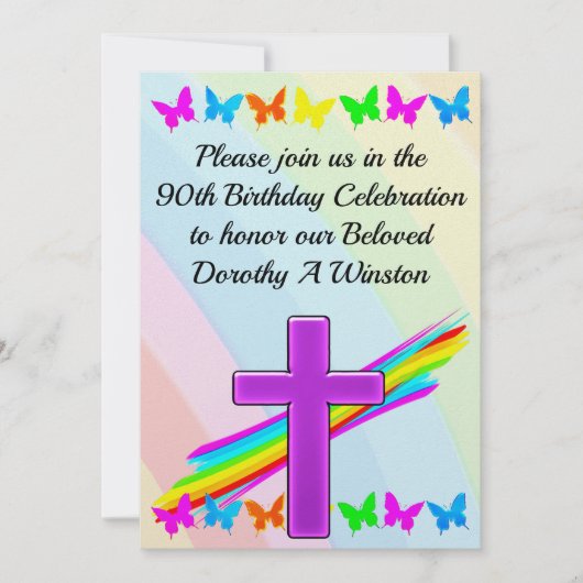 INVITATION JOYEUSE À 90E ANNIVERSAIRE (Devant)