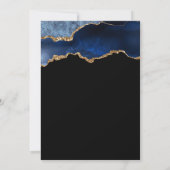 Invitation Joyeuse Baby Shower Agate Bleu Or (Dos)