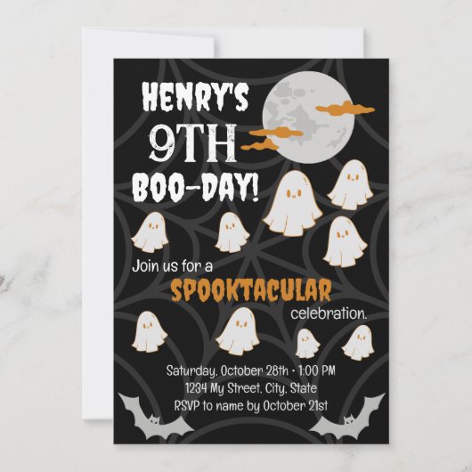 Invitation Joyeuse Boo-Day (Devant)