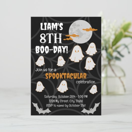 Invitation Joyeuse Boo-Day (Debout devant)