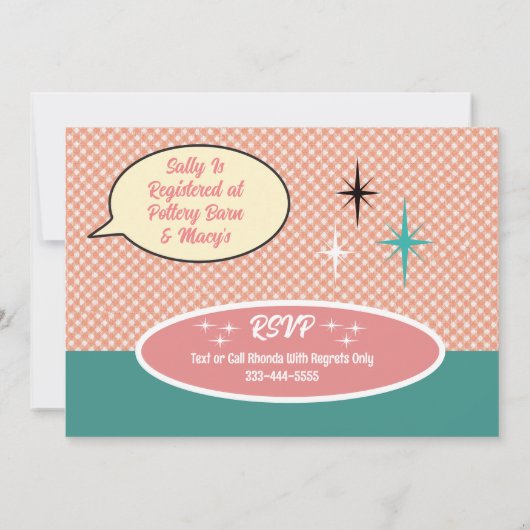 Invitation Joyeuse Bride Shower - Rose (Dos)