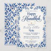 Invitation Joyeuse célébration de Hanoukka (Devant / Derrière)