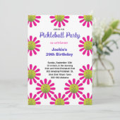 Invitation joyeuse d'anniversaire de Pickleball mi (Debout devant)