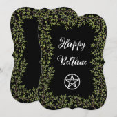 Invitation joyeuse de pentacle de Beltane (Devant / Derrière)