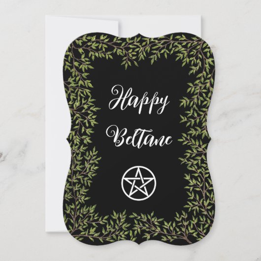 Invitation joyeuse de pentacle de Beltane (Devant)