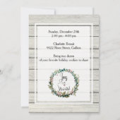 Invitation Joyeuse d'échange de cookies (Dos)