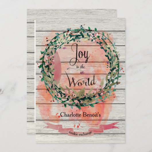 Invitation Joyeuse d'échange de cookies (Devant / Derrière)