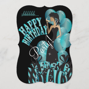 Invitation Joyeuse Diva Girl Nom DO-IT-YOURSELF